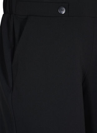 Zizzi Korte broek met zakken en losse pasvorm, Black, Packshot image number 2