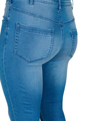 Zizzi Super slim Amy jeans met hoge taille, Light blue, Packshot image number 3