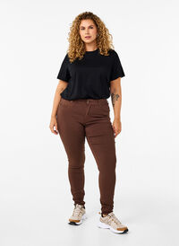 Slim fit broek met zakken, Chocolate Martini, Model