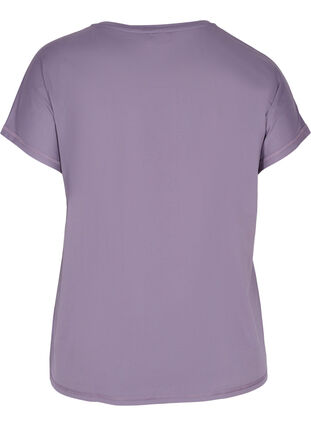 Zizzi Effen sportshirt, Purple Sage, Packshot image number 1