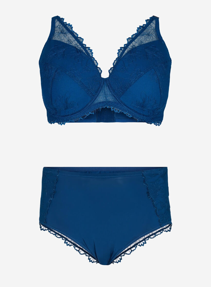 Zizzi Blauw ondergoed setje, , Model, 1