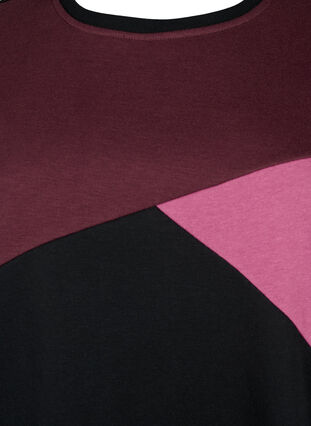 Zizzi Lang sweatshirt met colorblock, Fudge Color B. , Packshot image number 2