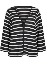 Vest met strikken, Black White stripe