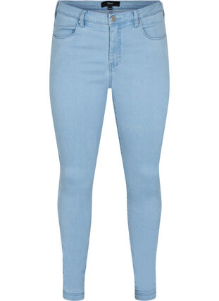 Zizzi Super slim Amy jeans met hoge taille, Ex Lt Blue, Packshot image number 0