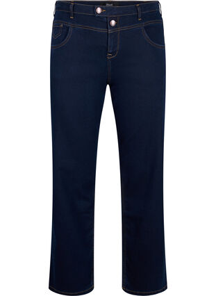 Zizzi Regular fit Gemma jeans met hoge taille, Blue denim, Packshot image number 0