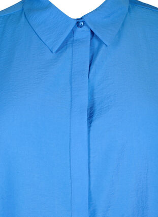 Zizzi Lang shirt van viscose met korte mouwen, Marina, Packshot image number 2