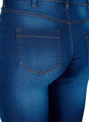 Zizzi High waist Amy capri jeans met super slim fit, Blue Denim, Packshot image number 3