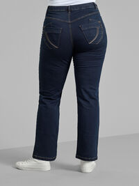 Regular fit Gemma jeans met hoge taille, Blue denim, Model