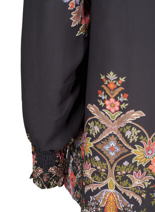 Zizzi Blouse met paisley print, Black Paisley, Packshot image number 3