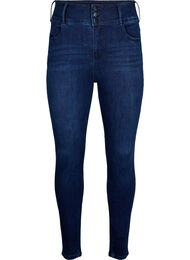 Super slanke Bea jeans met extra hoge taille, Dark Blue