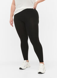 Basic legging in viscose, Black, Model