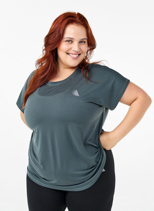 Zizzi Effen gekleurd T-shirt voor sporten, Urban Chic, Model image number 0