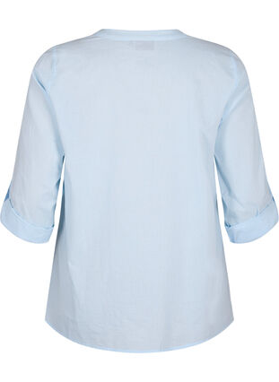 Zizzi FLASH - Shirt met gehaakt detail, Cashmere Blue, Packshot image number 1