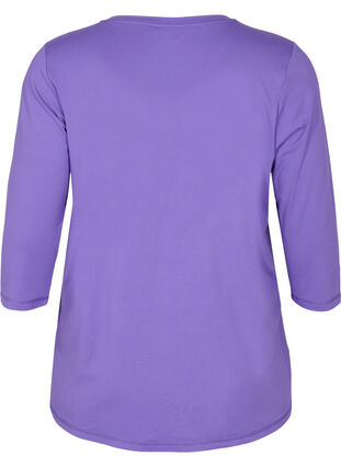 Zizzi Training blouse met 3/4 mouwen, Passion Flower, Packshot image number 1