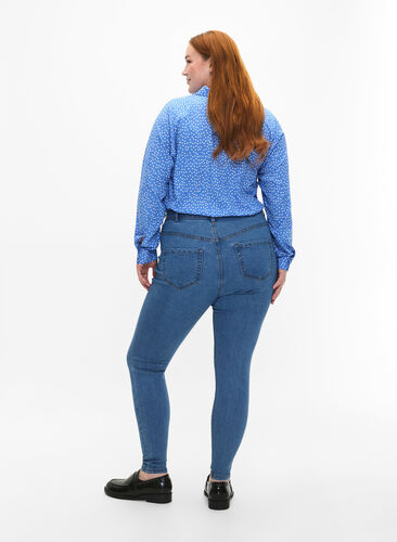 Zizzi FLASH - Jeans met super slanke pasvorm, Light Blue, Model image number 1