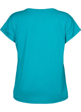 Zizzi Trainings T-shirt met korte mouwen, Deep Peacock Blue, Packshot image number 1