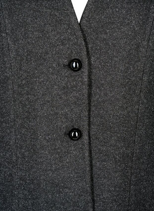 Zizzi Getailleerde blazer, Dark Grey Melange, Packshot image number 2