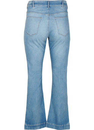 Zizzi Bootcut jeans met split, Blue Denim, Packshot image number 1