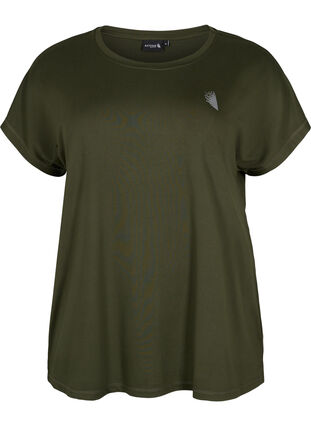 Zizzi Trainings T-shirt met korte mouwen, Forest Night, Packshot image number 0