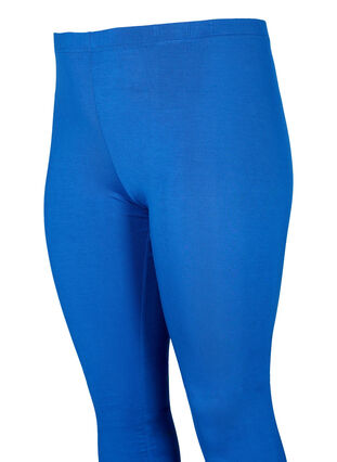 Zizzi Basic legging in viscose, Monaco Blue, Packshot image number 2