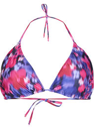 Driehoekige bikinitop met print, Pink Flower AOP, Packshot