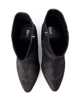 Zizzi Wide fit - Korte laars met studs en gespen, Black, Packshot image number 2