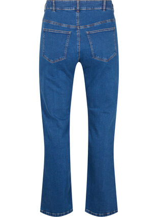 Zizzi  Gemma-jeans met hoge taille en rechte pasvorm, Dark blue, Packshot image number 1