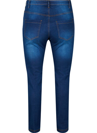 Zizzi Slim fit Emily jeans met normale taille, Blue Denim, Packshot image number 1