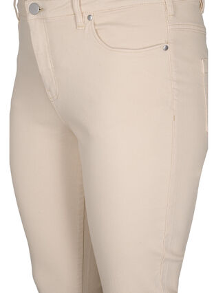 Zizzi Strakke Emily capri broek, Oatmeal, Packshot image number 2