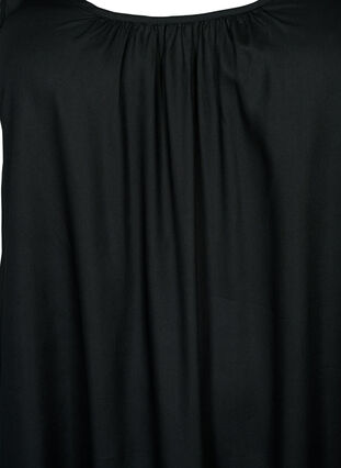 Zizzi Mouwloos midi jurk in viscose, Black, Packshot image number 2