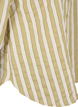 Zizzi Los T-shirt met strepen, Thyme w. Sand Stripe, Packshot image number 3