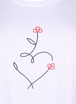 Zizzi FLASH - T-shirt met motief, Bright White Heart, Packshot image number 2