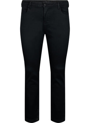 Zizzi Slim fit Emily jeans met normale taille, Black, Packshot image number 0