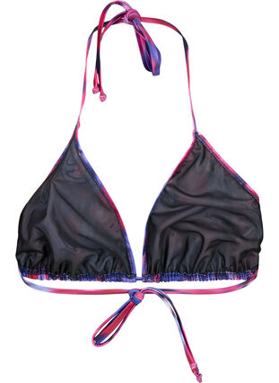 Zizzi Driehoekige bikinitop met print, Pink Flower AOP, Packshot image number 1