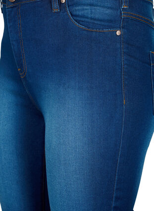 Zizzi High waist Amy capri jeans met super slim fit, Blue Denim, Packshot image number 2