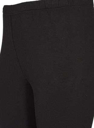 Zizzi Katoenen legging met voering, Black, Packshot image number 3