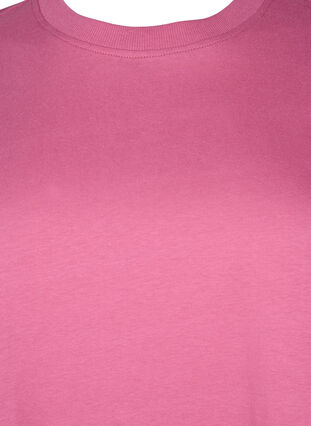 Zizzi Basic katoenen T-shirt met ronde hals, Malaga, Packshot image number 2