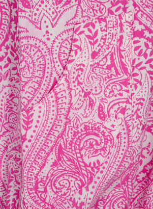 Zizzi Katoenen jurk met korte mouwen en paisleyprint, Shocking P. Paisley , Packshot image number 3