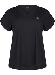 T-shirt met V-hals, Black