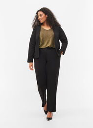 Wijde broek met zakken, Black, Model