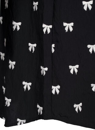 Zizzi Tuniek met strikjes en 3/4 mouwen, Black White Bow, Packshot image number 3