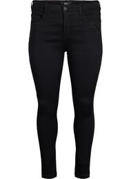 Super slim Amy jeans met borduurdetail, Black