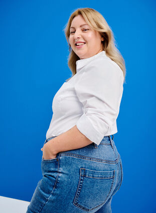 Zizzi Amy jeans met een hoge taille en super slanke pasvorm, Light Blue, Image image number 1