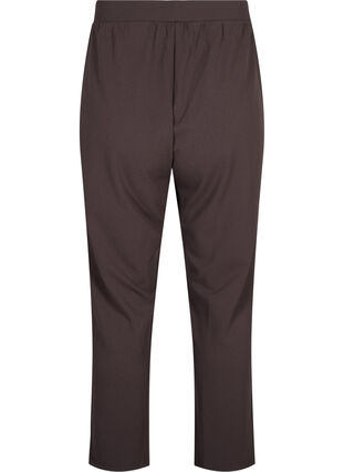 Zizzi FLASH - Broek met rechte pasvorm, Chocolate Brown, Packshot image number 1