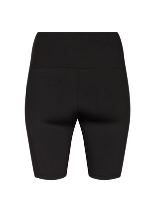 Zizzi Aansluitende korte broek met hoge taille en zakken, Black, Packshot image number 1