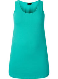 Solide kleur basis top in katoen, Aqua Green