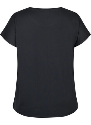 Zizzi Trainings T-shirt met korte mouwen, Black, Packshot image number 1