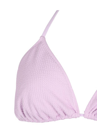 Zizzi Driehoekige bikini top met crêpe structuur, Orchid Bouquet, Packshot image number 2