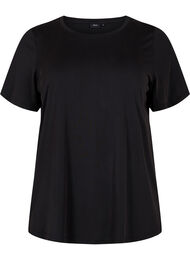 T-shirt van Tencel ™ Modal met ronde hals, Black