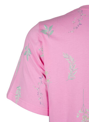 Zizzi T-shirt van biologisch katoen met bloemenprint, Rosebloom W. Flower, Packshot image number 3